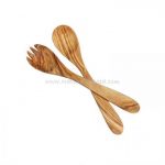 Olive Wood Salad Servers 12"