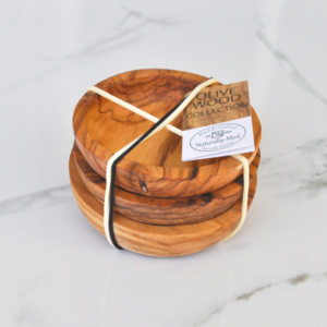 Olive Wood Round Dipping Bowl - Set of 3